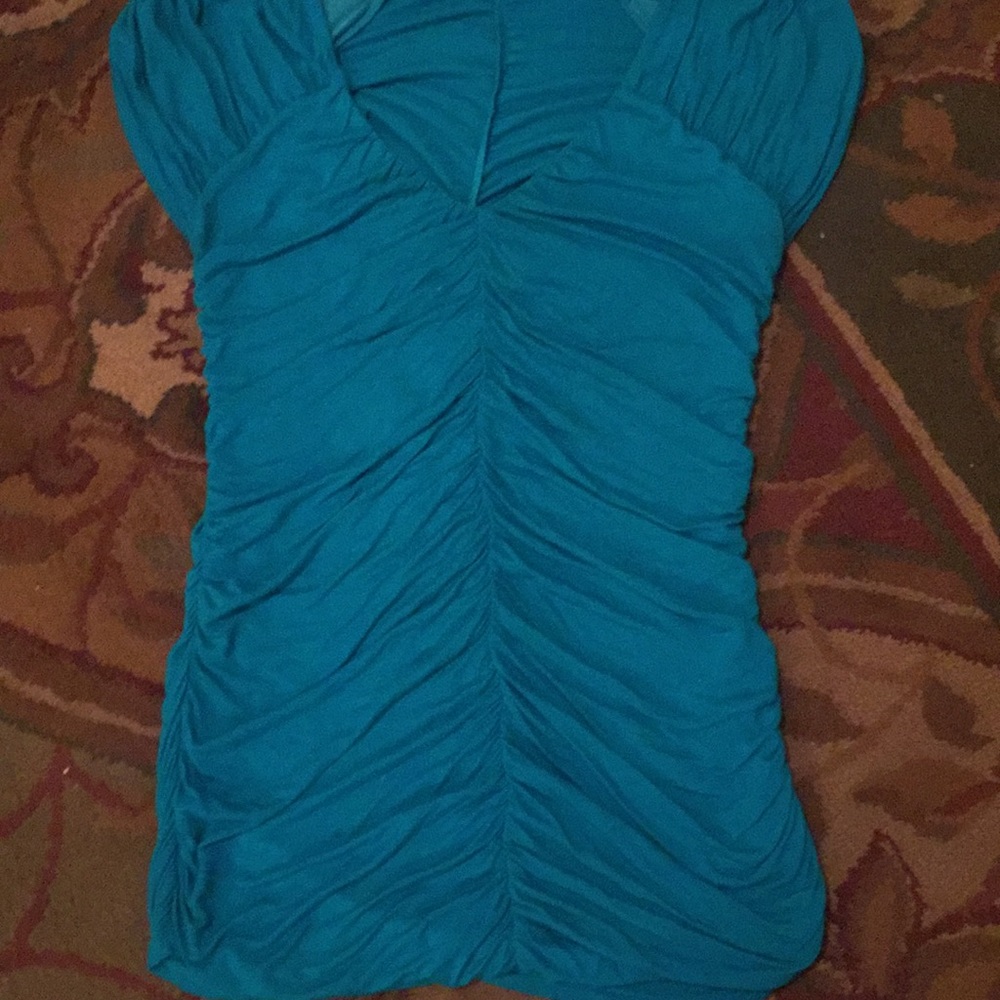 Teal Express short-sleeves shirt